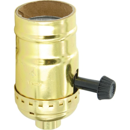 Leviton Leviton Metal Incandescent Medium Base Turn Knob Socket 1 pk 07070-0PG